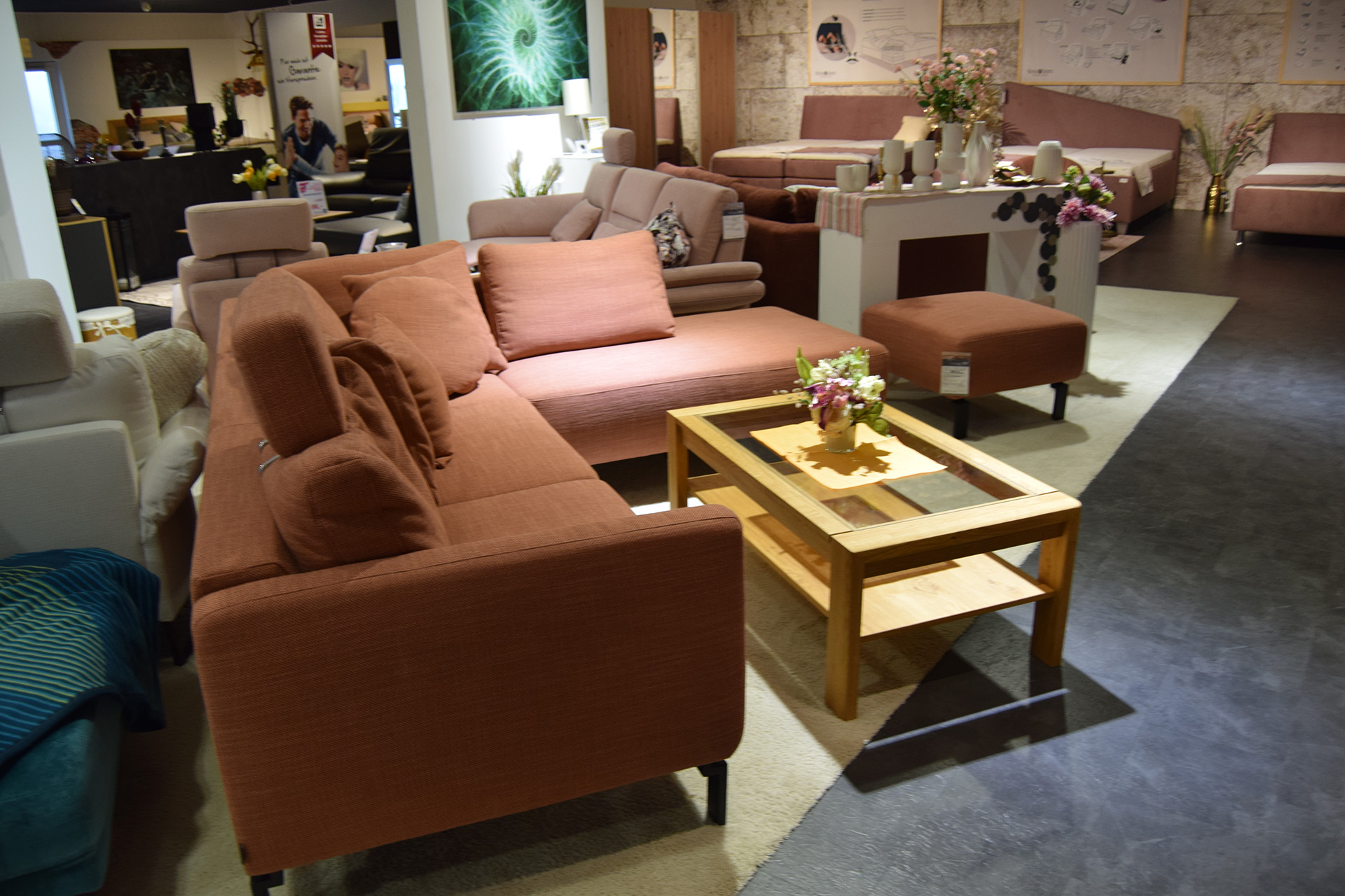 Wohnlandschaft Musterring 4530 mit Hocker