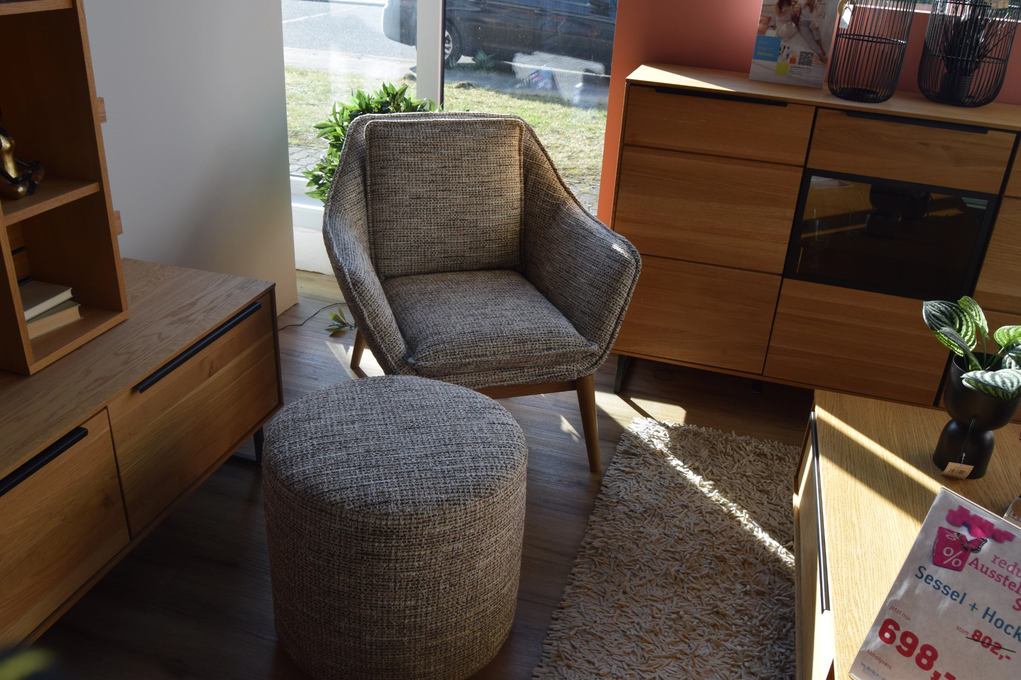 Sessel Set One Houston mit Hocker