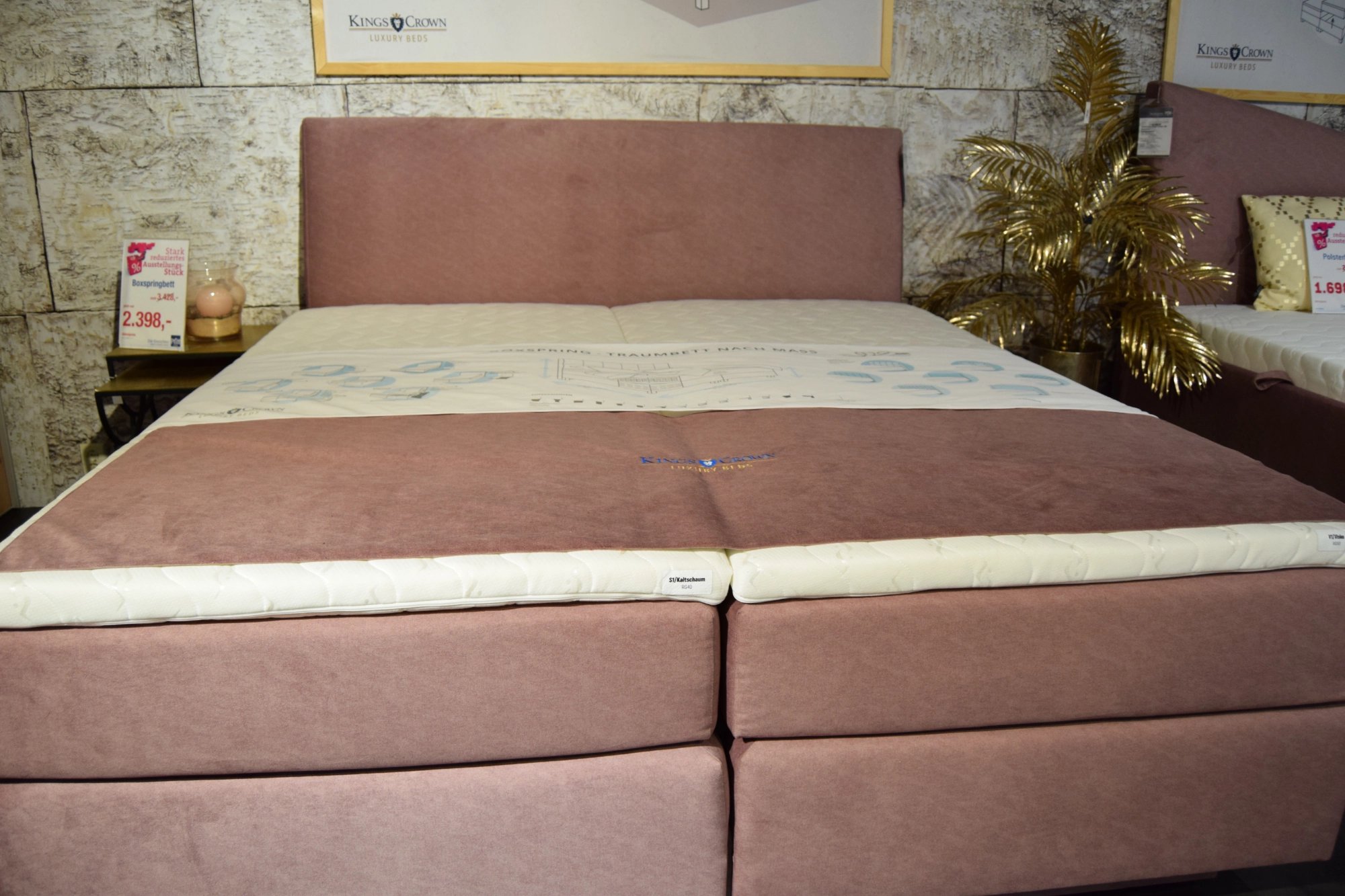 Boxspringbett Kings Crown mit Stauraum - Exklusiver Abverkauf
