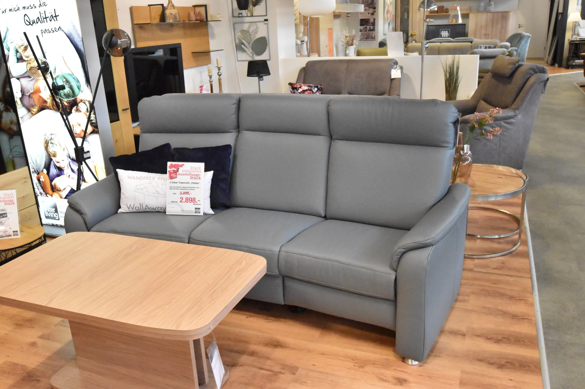 Trapezsofa 2-Sitzer Passau