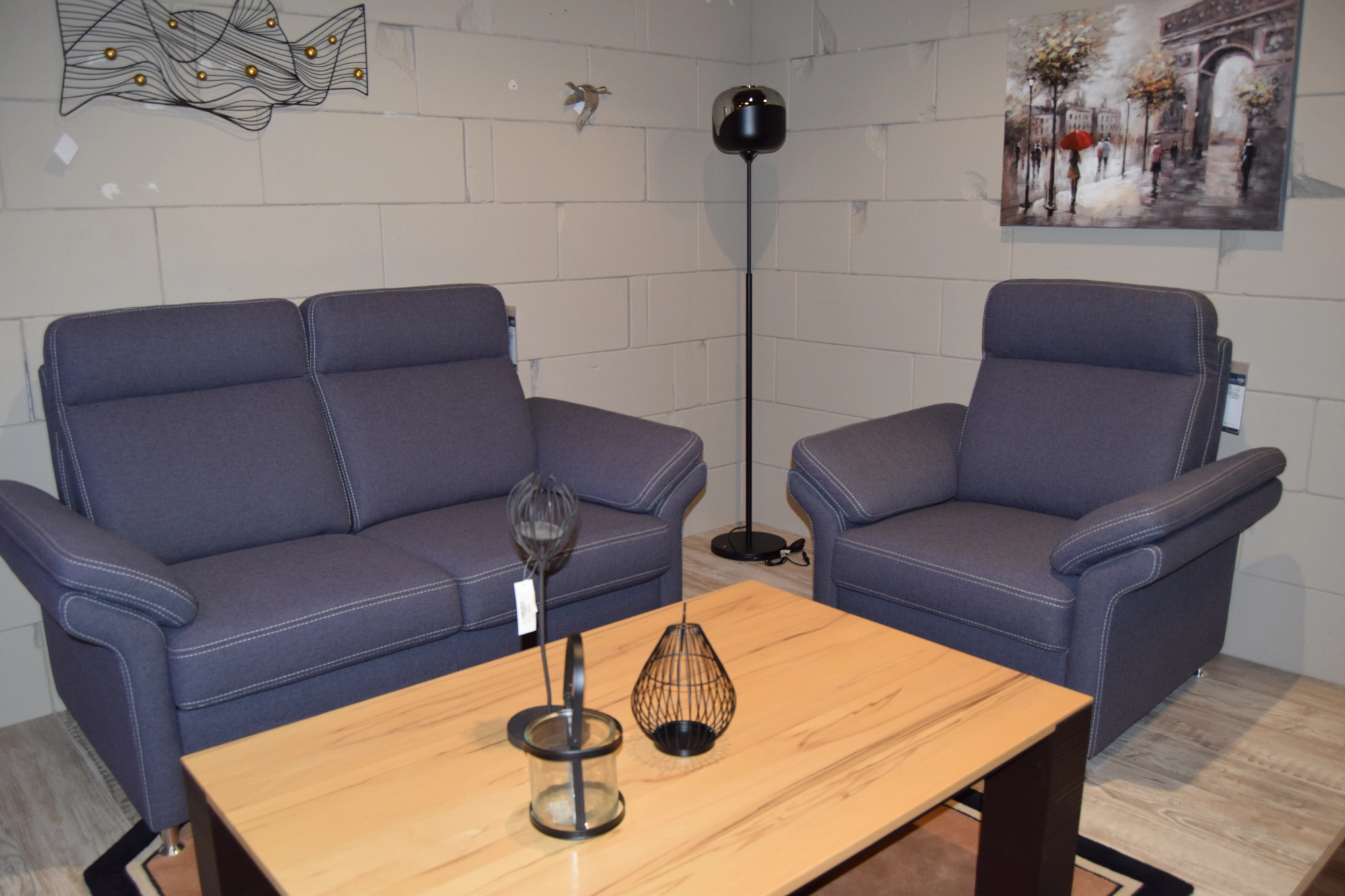 2-Sitzer Clemens + Sessel im Abverkauf – Komfort und Stil in einem Set!