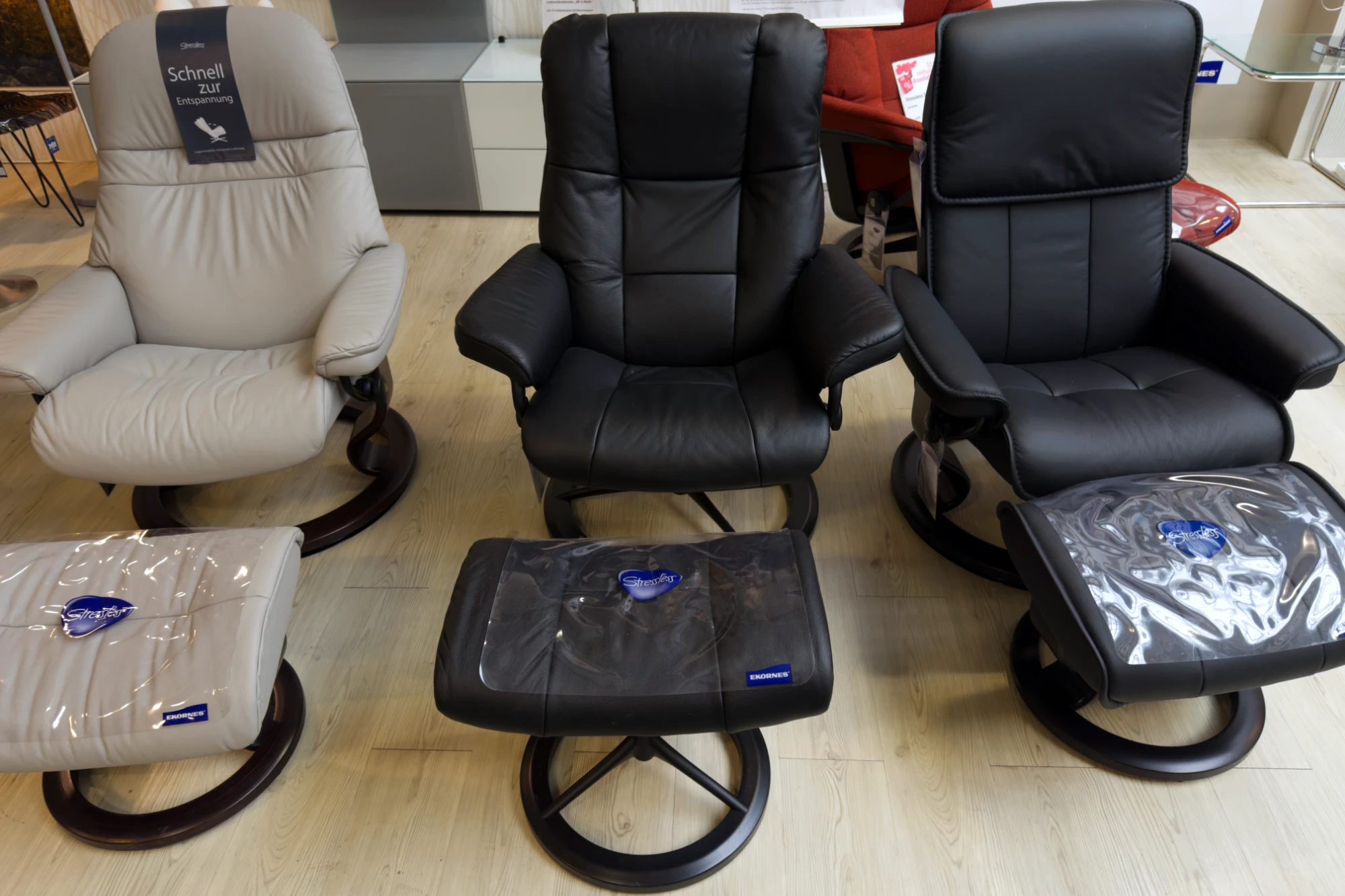Stressless Sessel mit Hocker Mayfair Batick Black