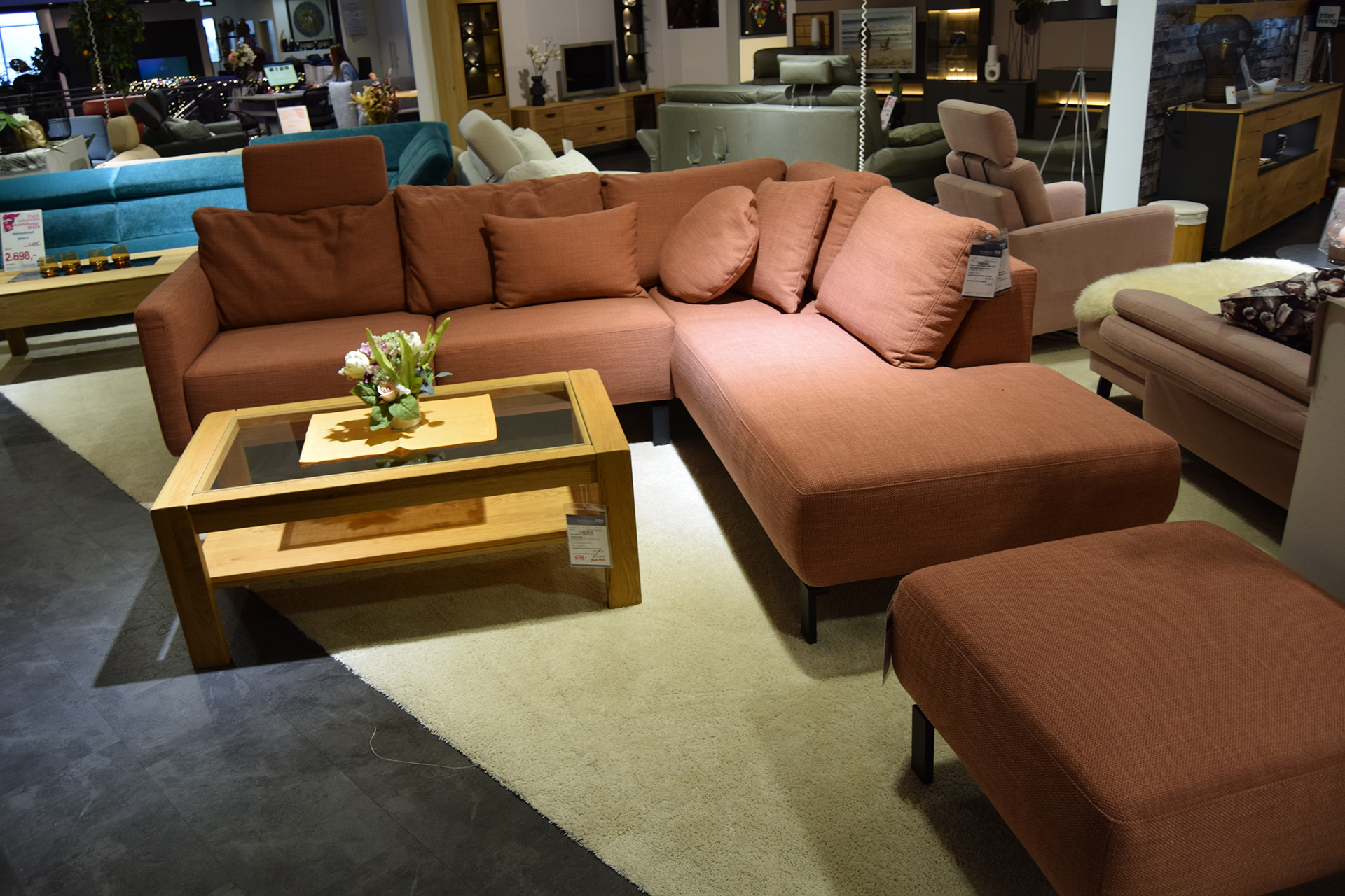 Wohnlandschaft Musterring 4530 mit Hocker