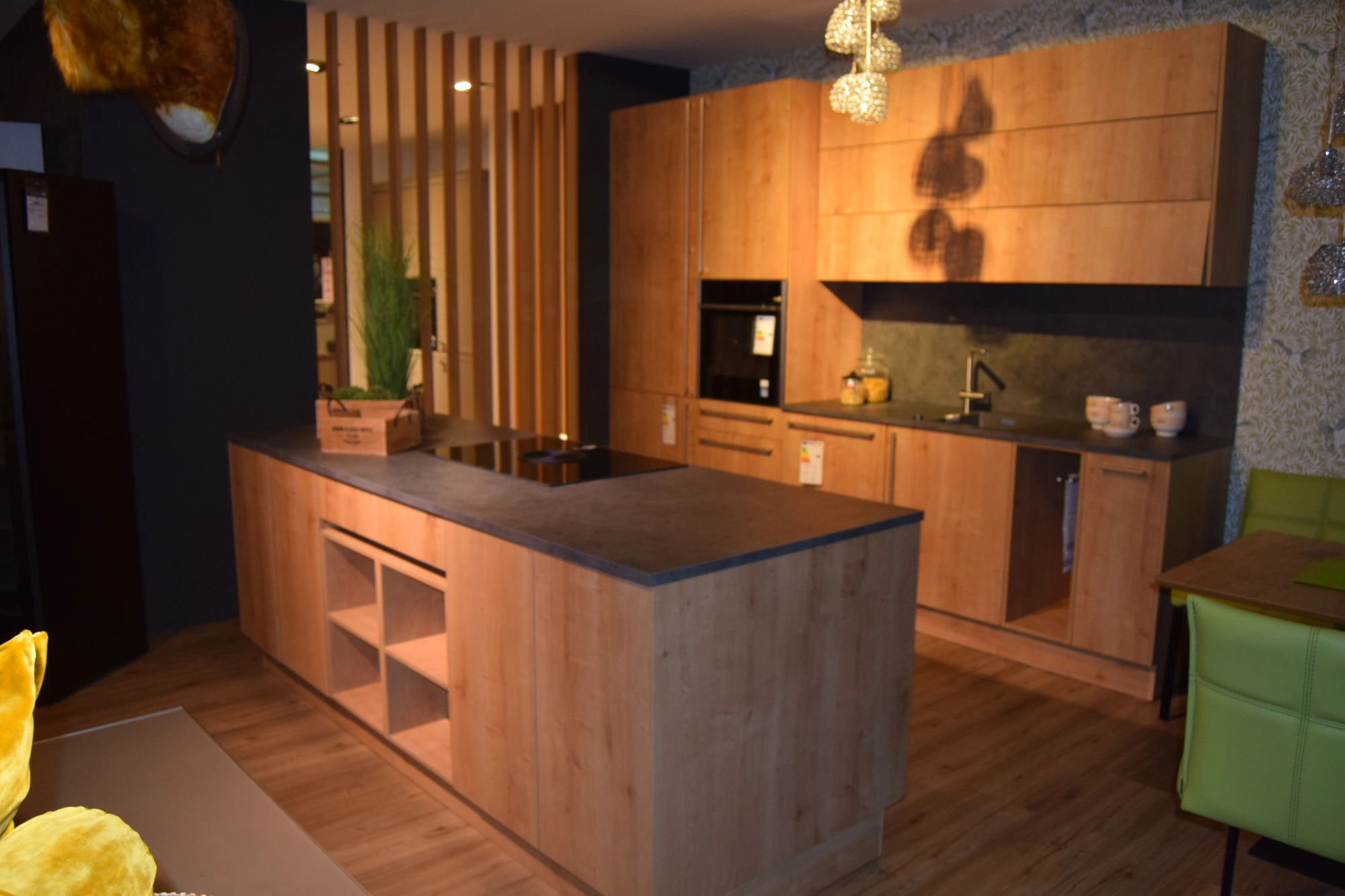 Einbauküche Nolte Neo Melaminharz Chalet Eiche